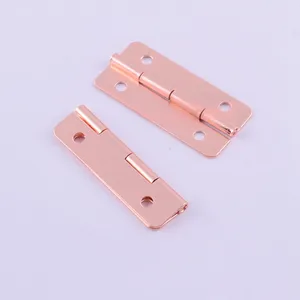 Cerniera di metallo piccolo oro rosa per accessori portagioie in legno