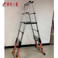 Escalera Telescópica de Aluminio Extensible y Plegable