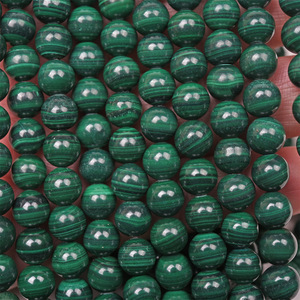 Usine Naturel 6mm 8mm 10mm <span class=keywords><strong>Malachite</strong></span> Pierre Perle Haute Qualité Perles Rondes Gemme Perles En Vrac pour Bracelet Collier Fabrication - Product Image 3