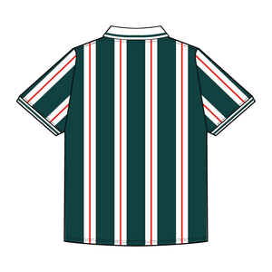 Chemises polo rayées vert et blanc de qualité supérieure, maillots de football personnalisés, maillots de football pour hommes respirants et anti-transpiration - Product Image 3