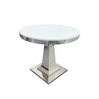 Mesa para Pastel de Boda, Estilo Moderno y Elegante, Plateada, de Acero Inoxidable, para Hoteles y Eventos