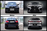 Kit de Carrocería E71 a G06 para BMW X6 E71 2007+ Actualización a Parachoques, Guardabarros, Capó, Tapa de Maletero y Faros de Coche X6M 2024, de Antiguo a Nuevo E71 a X6M