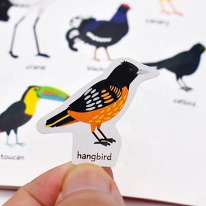Nhãn Dán Phần Thưởng Hoạt Động Cho Trẻ Em Trang Trí Nhiều Màu Tùy Chỉnh Sách Dán Trẻ Em Hình Chim Động Vật Tái Sử Dụng Được - Product Image 2