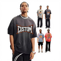 <strong>Top</strong>-level Men's 100% Cotton Y2K Graphic Digital Printing 260G <strong>Oversized</strong> Wash Pickling O-Neck Short Hip Hop Breathable <strong>T</strong>-<strong>shirt</strong>