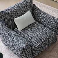 Fauteuil inclinable en tissu bouclé rétro français de luxe Zayshine, salon, chambre à coucher, appartement modulaire, villa, canapé 1 place