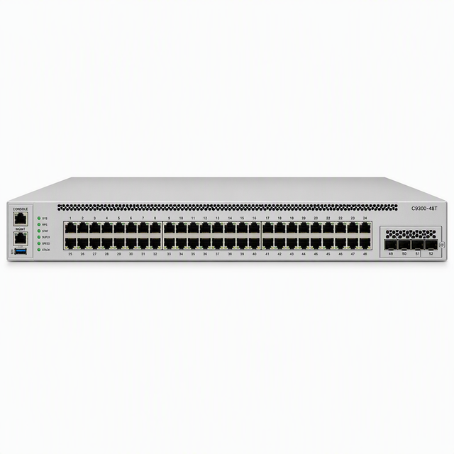 48-Port 10/100/1000 Managed Switch C9300-48T-A Modular Uplink Stackable L3 Enterprise Gigabit Network
