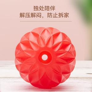 EETOYS <b>Dog</b> Treat Dispensing <b>Ball</b> Oval Round TPE Food Filling Chew Resistant Pet Toy For Slow Feeding - Product Image 2