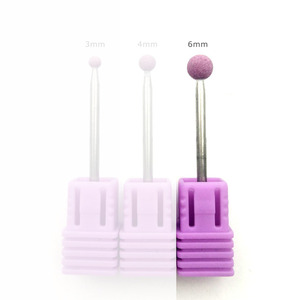 HYTOOS Fraise <span class=keywords><strong>à</strong></span> ongles en corindon rose 3/32\" en <span class=keywords><strong>céramique</strong></span> rotative pour manucure, accessoire de perceuse électrique, outils de salon de manucure - Product Image 4