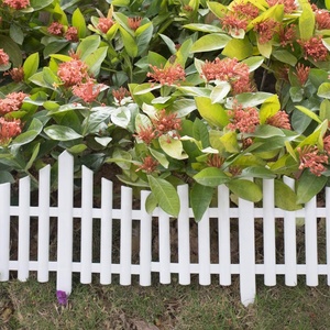 Lightweight Flexible Waterproof Eco-Friendly Easily Assembled Customized Color Garden <b>Plastic</b> Picket Fence Panels (L60cm*H32cm) - Product Image 6