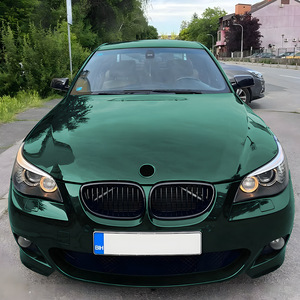 Bmw 5 Series E60 E61 Front Bumper Grille Black ABS Plastic Horizontal Bar For 2004-2010 Retrofit Upgrade - Product Image 2