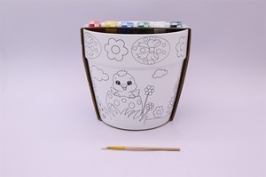 Il simpatico coniglietto <span class=keywords><strong>di</strong></span> pasqua fa parte della piantatrice in porcellana bianca per adulti e bambini per decorare le vacanze dipingi il tuo Design - Product Image 6