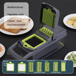 Robot ménager manuel 22 en 1 et hachoir à légumes en acier inoxydable Trancheuse Dicer Cutter Set 19PCS Silicone Kitchenware Gift Set - Product Image 3