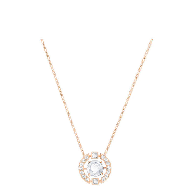 Smart rose gold white diamond necklace
