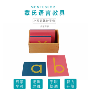 Giocattoli Educativi Montessori <span class=keywords><strong>in</strong></span> Legno con Lettere Maiuscole <span class=keywords><strong>in</strong></span> Carta Vetrata e Scatola - Product Image 3