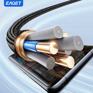 Para EAGET EU417 Super Fast 66W Cable de datos de carga Tipo-C a <span class=keywords><strong>USB</strong></span> Cable trenzado con pantalla de visualización Venta al por mayor Teléfono y cabina de computadora - Product Image 5