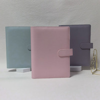 Élégant Portable Organisateur Notebook Couverture En Cuir A6 Portefeuille Personnel En Cuir Pu 6 Anneaux Planificateur A5 Économiser De L'argent Budget Binder