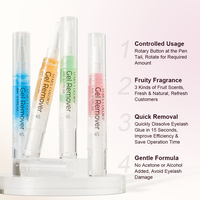 Gel dissolvant pour colle à cils Flavor Lash, stylo dissolvant pour adhésif à cils avec brosse douce, dissolvant pour extensions de cils non sensible