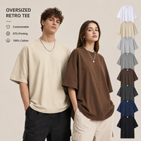 T-shirts décontractés pour hommes à manches courtes, style designer, 100 % coton, 275 g/m², coupe ample, impression DTG, vente en gros de haute qualité