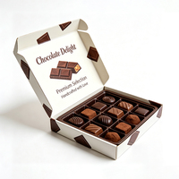 Boîte cadeau en chocolat personnalisée, impression d'emballage, carton rigide de qualité alimentaire, boîte en carton ivoire avec inserts en plastique