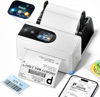 Printer Label Pengiriman Phomemo PM64D 4x6 dengan Layar Sentuh, Printer Thermal Bluetooth Nirkabel untuk Usaha Kecil & Paket