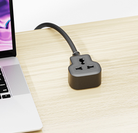 Adaptateur de prise standard britannique Yuchen, rallonge multiprise universelle, design carré, certifié CE ROHS, noir