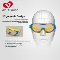 Gafas de Natación para Niños, Estilo Moderno, Montura Grande, Protección UV, Antivaho, Alta Definición, Impermeables, Duraderas, Ligeras y Ecológicas, de PC