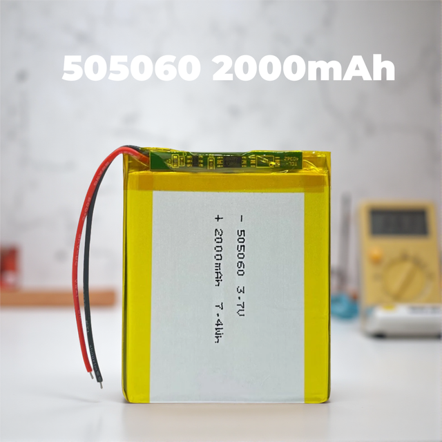 505060 2000mAh 3.7V High Capacity Battery for Car Driving Recorder Model 103450 654060 505573 903659 104050 Lithium Ion Polymer