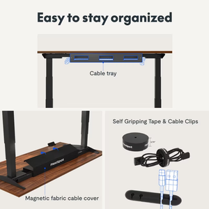 โต๊ะปรับระดับได้ <span class=keywords><strong>FlexiSpot</strong></span> Premium Standing Desk E7 Pro รุ่น Heavy Duty Dynamic รับน้ำหนักได้ 180 กก. มอเตอร์คู่ 3 ระดับ พร้อมระบบจัดการสายเคเบิล ความเร็ว 50 มม./วินาที เหมาะสำหรับสำนักงานและบ้าน - Product Image 3