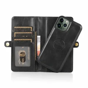 Baik Kualitas Retro PU Kulit Ponsel Case Dompet Magnetic Flip dengan Muti Bank Slot Kartu untuk Iphone 12 11 pro Max X