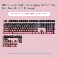 Customizable 97 Keys PBT Doubleshot Keycaps Terrain Side Printed Keyboard Keycaps Custom Contour Lines Translucent Keycap OEM