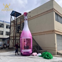 Modèle de bouteille de vin gonflable géante personnalisée, grande sculpture de bouteille de boisson gonflable pour la promotion de la marque et la publicité