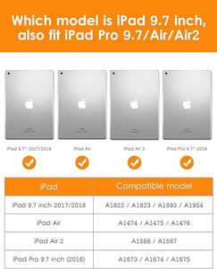 Étui Folio en cuir de qualité supérieure avec porte crayon <span class=keywords><strong>Apple</strong></span>, étui de protection pour <span class=keywords><strong>iPad</strong></span> <span class=keywords><strong>Pro</strong></span> 9.7/Air 2/Air 9.7 pouces 5e/6e génération - Product Image 2