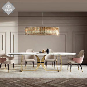 Chaise de salle à manger de style moderne de luxe Revêtement en <span class=keywords><strong>cuir</strong></span> de haute qualité et pieds en bois brun Utilisation domestique Meubles en bois Matériel métallique - Product Image 5