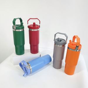 Botella de Agua Escolar de 30oz con Tapa Abatible, para Estudiantes, Hombres, Sublimación a Color, Acero Inoxidable, con Pajita, Venta al Por Mayor - Product Image 4