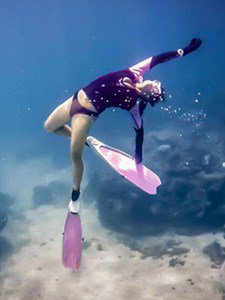 Palmes <span class=keywords><strong>de</strong></span> <span class=keywords><strong>plongée</strong></span> professionnelles Vdive - Rigideur moyenne, écologiques et durables, palmes longues pour la pêche et la chasse sous-marine - Product Image 4