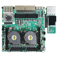 Mainboard BKHD Prosesor Ganda Xeon E5 V3/V4 E5 2699A 44 Core 88 Thread 24*2.5G Firewall Diperluas 2*25G/2*40G/2*100G Port SFP