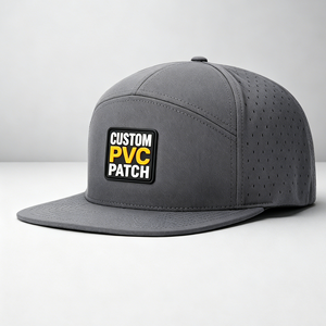 Gorra de Béisbol de 7 Paneles con Parche de Silicona PVC Premium con Logotipo Personalizado, Diseño Perforado con Corte Láser, Gorra Trucker Ligera e Impermeable para <span class=keywords><strong>Hombre</strong></span> - Product Image 1