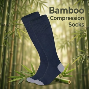 Chaussettes de compression graduée en fibre de <span class=keywords><strong>bambou</strong></span>, respirantes et anti-odeur, pour le voyage et le sport - Product Image 2