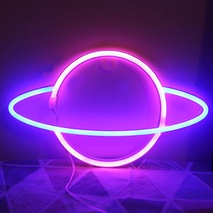 Dropshipping Mode Neonlicht Schlafzimmer Dekoration Wandkunst Schild Stern Mond Wolkenform Hängendes LED-Neonschild - Product Image 6