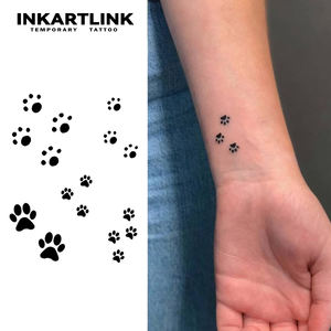 Adesivi per Tatuaggi Semipermanenti Realistici con Impronte di <span class=keywords><strong>Zampe</strong></span> di Animali Domestici, Lunga Durata 15 Giorni, Arte Corporea per Donne e Uomini, Polso e Braccio - Product Image 1