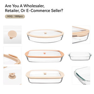 IKOO, recién llegado, <span class=keywords><strong>bandeja</strong></span> para hornear de vidrio profundo para <span class=keywords><strong>horno</strong></span>, <span class=keywords><strong>bandeja</strong></span> para hornear de vidrio con tapa de vidrio - Product Image 2