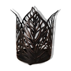 Portacandele Decorativo Vintage in Ferro con Foglia d'Oro per Matrimoni, Eventi e Esposizioni, Decorazioni Natalizie e per il Ramadan - Product Image 5