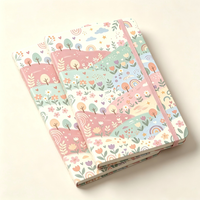 Carnet à couverture rigide florale personnalisé A5, agenda paysage naturel, journal de planification, journal intime pour filles, cadeau