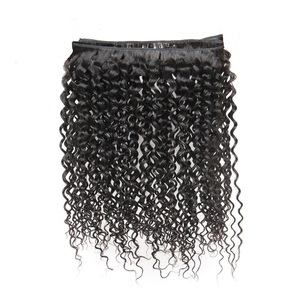 Extensions d'armure de cheveux bouclés humains vierges 100% afro brésiliens de couleur naturelle paquets de cheveux - Product Image 4
