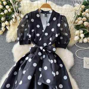 Vestido Maxi Casual Tipo Túnica Romana para Mujer, Manga Corta, Corte Imperio, Encaje Tejido, Ecológico, Lavable, Antiarrugas, Negro - Product Image 4