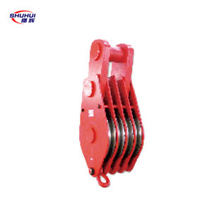 0.5T 1T 2T シングルワイヤーローププーリーブロック スナッチブロック フック シャックル 工業用金物 CE認証 SHUHUIブランド ブルー スリング - Product Image 4