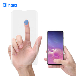 Heybingo Keo Dán Toàn Bộ Chống Tia Cực Tím Cong Dạng Lỏng S10 S21 Ultra Plus S22 Kính Cường Lực Bảo Vệ Màn Hình Có Đèn LED - Product Image 4