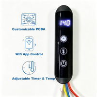 Toallero Eléctrico con Pantalla Curva, Termostato, WiFi, Temporizador, Ajuste Universal