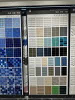 Carrelage de décoration en porcelaine glacée et brillante, mosaïque de couleur noire, 291x291mm, vente en gros, offre spéciale
