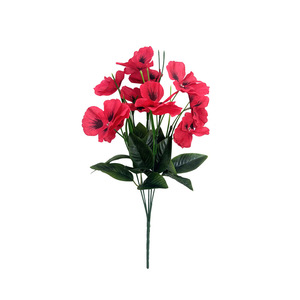 Artificial Pansies Silk Flowers 37cm High Simulation Natural Style Home Decor <b>Wedding</b> Outdoor <b>Props</b> - Product Image 5